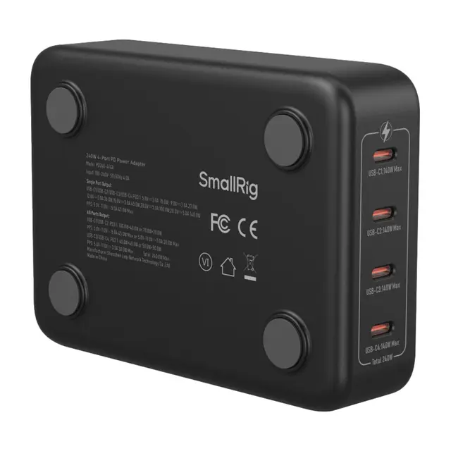 SmallRig 4752 4-Port PD Power Adapter 240W USB-C Strømadapter 