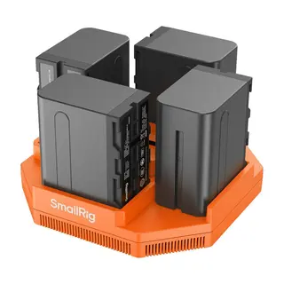 SmallRig 4837 4-Channel Battery Charger USB-C LadeadapterFor NP-F