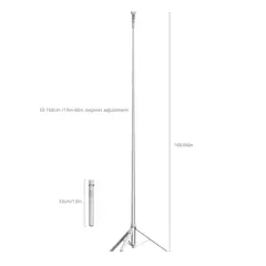 SmallRig 4898 ST30 One-Touch Deploy Selfie Stick Tripod. White