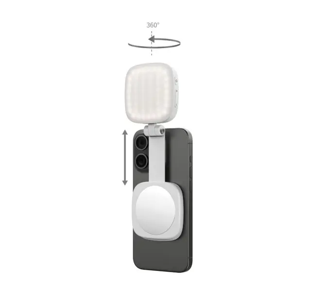 SmallRig 4933 Vibe P48 LED Video Light W Kompakt LED lampe for mobiler. Hvit 