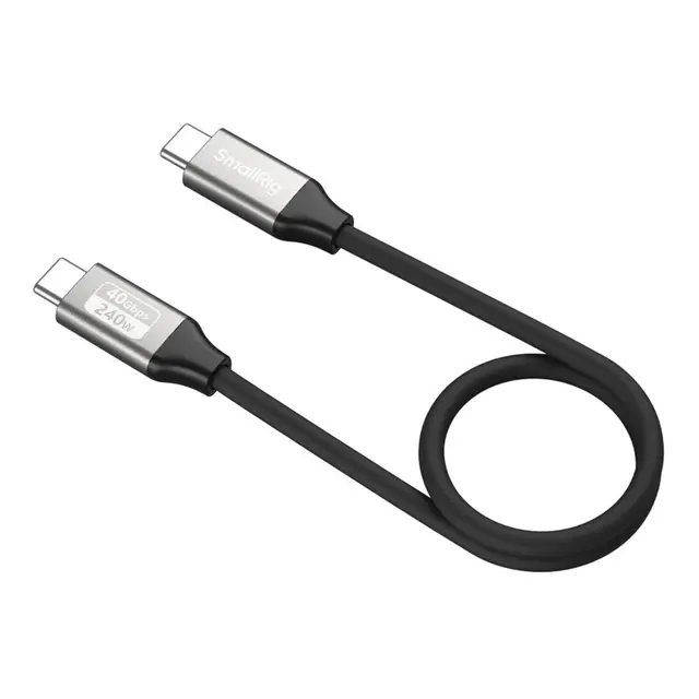 SmallRig 5073 USB-C Data Cable 35cm Rett til rett. 40Gbps + 240W + 8K 