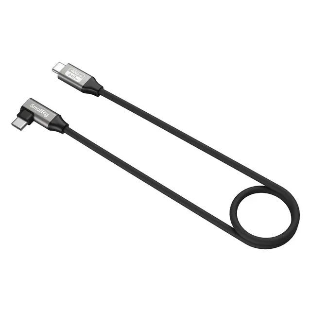 SmallRig 5076 USB-C Data Cable 60cm Rett til vinklet. 40Gbps + 240W + 8K 