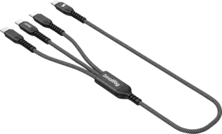 SmallRig 5079 USB-C Power Cable 3-in-1 100W GaN  ladekabel. 3stk USB-C ladepunk