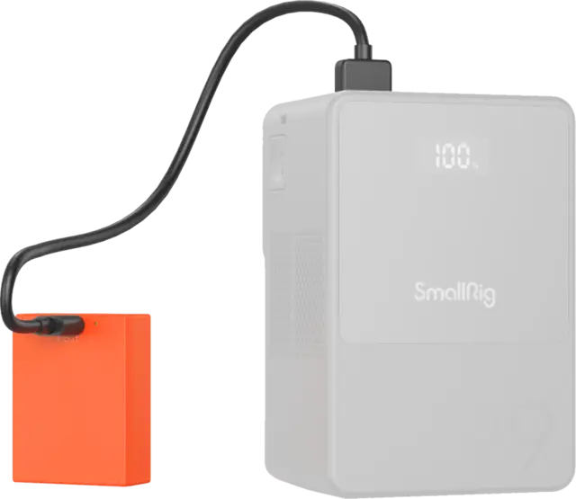 SmallRig 5088 USB-C NP-W126S Battery Erstatter Fujifilm NP-W126S. Orange 