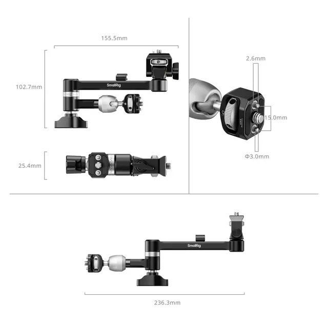 SmallRig 5141 Magic Arm Support Smart arm for skulderrig m.m. 