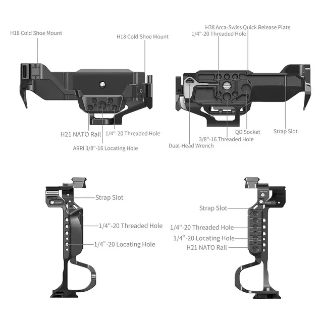 SmallRig 5147 Cage with Battery Grip For LUMIX S1R II/S5 II/S5 IIX/G9 II 