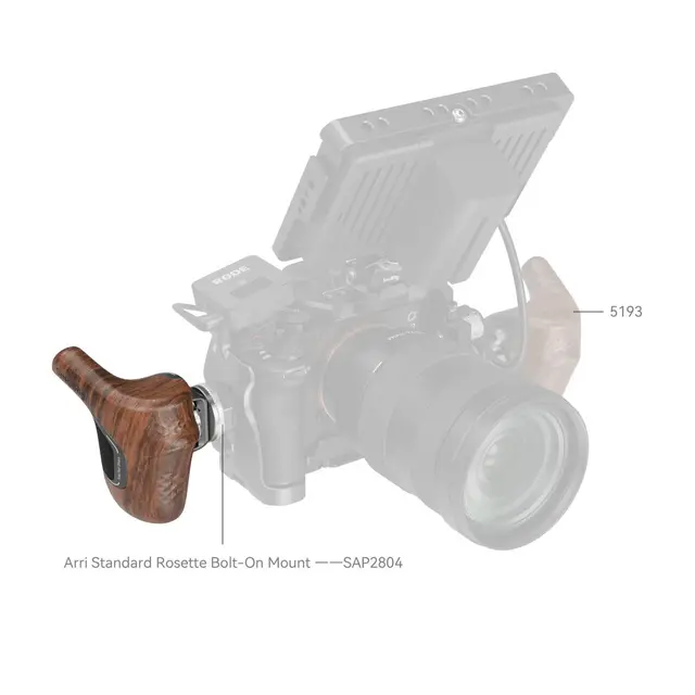 SmallRig 5162 ImageGrip Wooden Handle With ARRI Rosette (Left Side) 