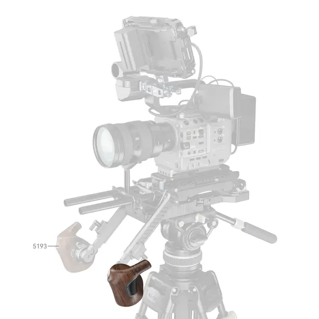 SmallRig 5162 ImageGrip Wooden Handle With ARRI Rosette (Left Side) 