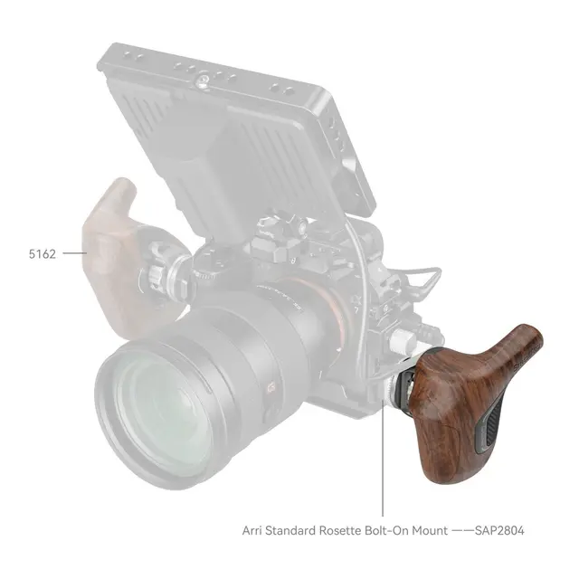SmallRig 5193 ImageGrip Wooden Handle With ARRI Rosette (Right Side) 