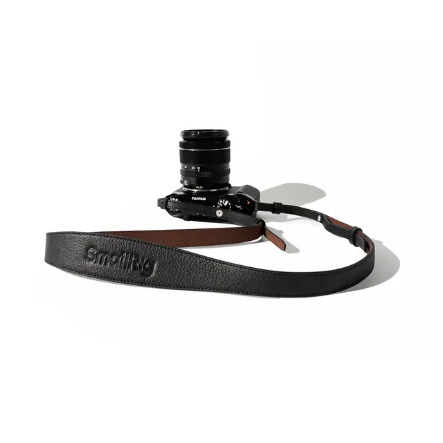SmallRig 5208 Universal Leather Strap Bl Nakkerem i lær.  Sort/Black 