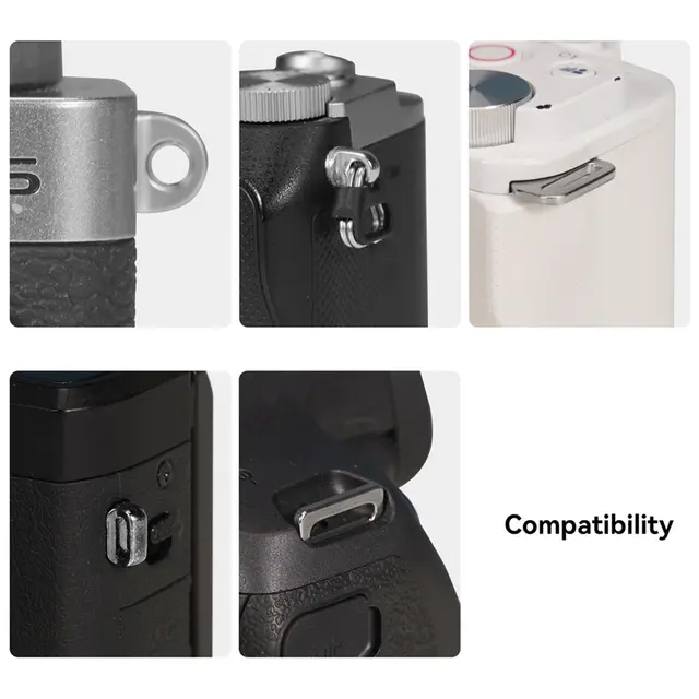 SmallRig 5208 Universal Leather Strap Bl Nakkerem i lær.  Sort/Black 