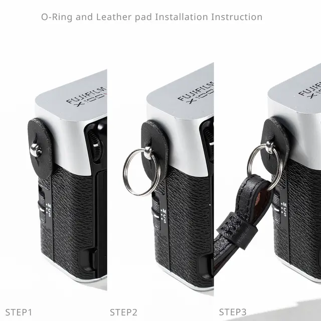 SmallRig 5208 Universal Leather Strap Bl Nakkerem i lær.  Sort/Black 