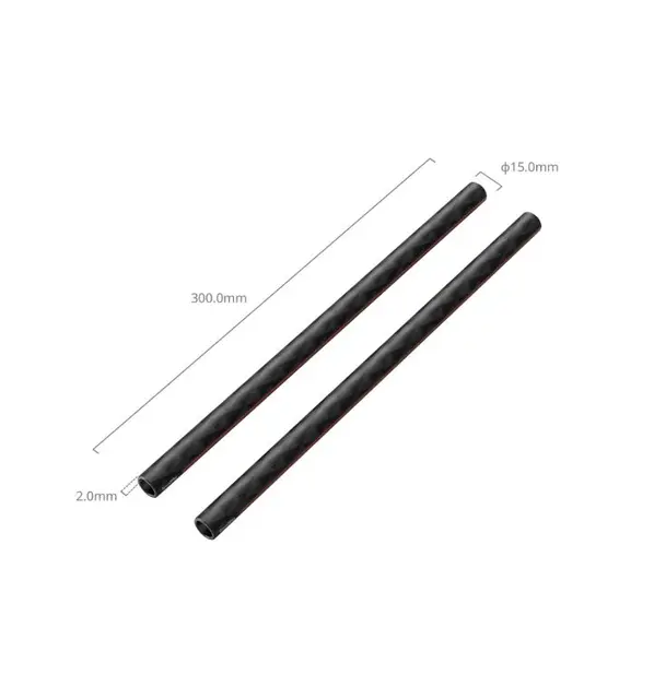 SmallRig 5211 15mm Carbon Fiber Rods 8"/20cm. 2 stk 