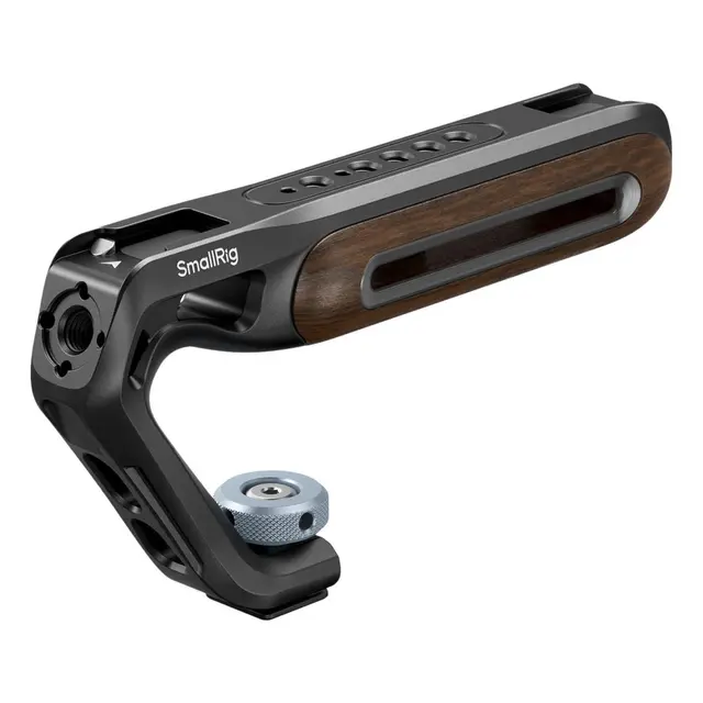 SmallRig 5250 Wooden Top Handle With Cold Shoe Mount 