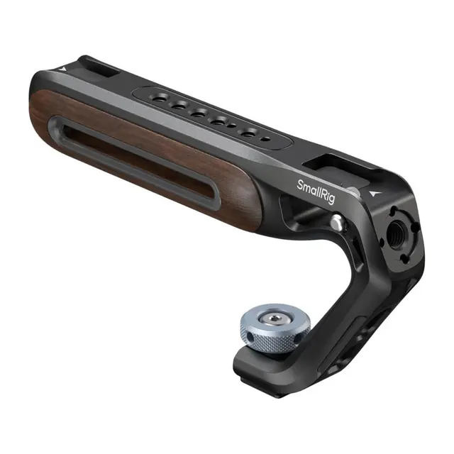 SmallRig 5250 Wooden Top Handle With Cold Shoe Mount 