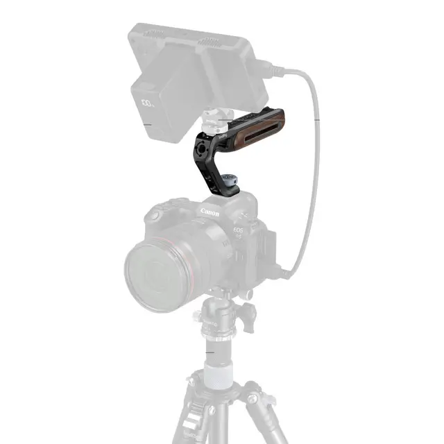 SmallRig 5250 Wooden Top Handle With Cold Shoe Mount 