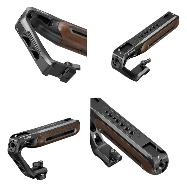 SmallRig 5251 Wooden Top Handle With NATO Clamp 