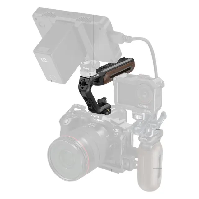 SmallRig 5251 Wooden Top Handle With NATO Clamp 
