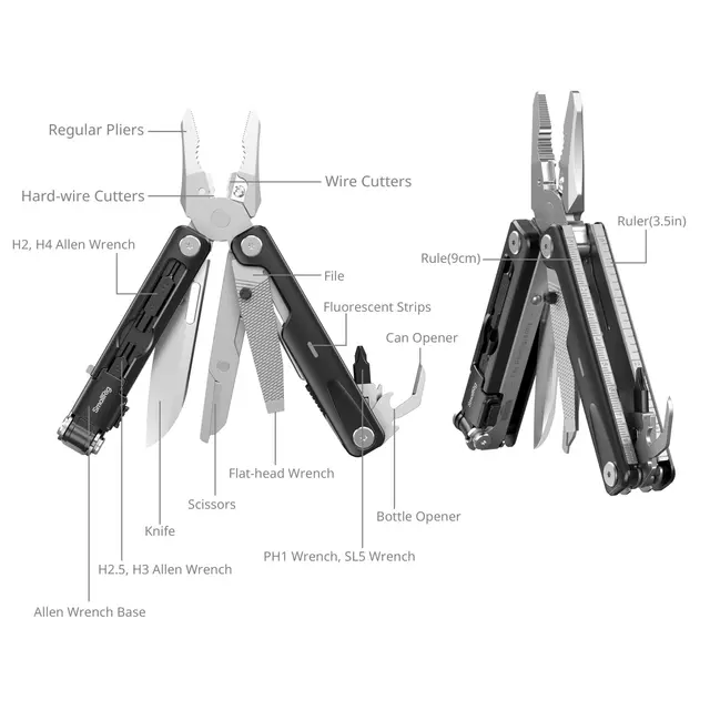 SmallRig 5294 EDC Multi-Tool Lommeverktøy 16-i-1 