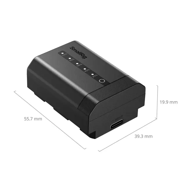 SmallRig 5297 USB-C Camera Battery With Power Display for Sony NP-FZ100 