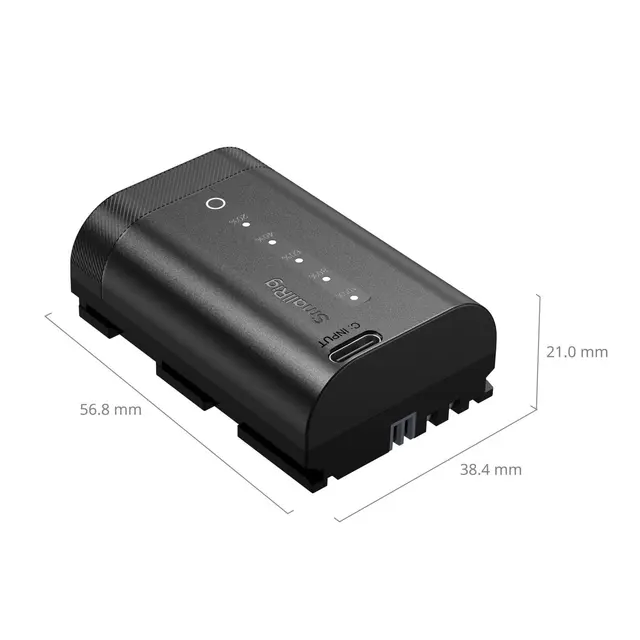 SmallRig 5298 USB-C Camera Battery For Canon LP-E6P. With Power Display 