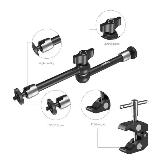 SmallRig 5326 Crab-Shaped Clamp For Phones 9.8" 