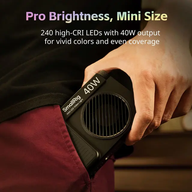 SmallRig 5359 RM 40C Mini Video Light Kompakt LED lampe 40W RGBWW 