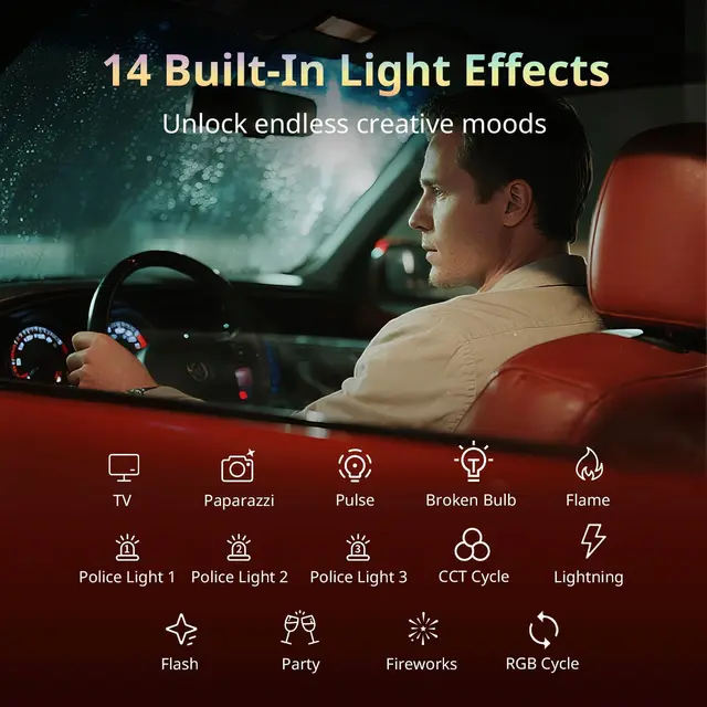 SmallRig 5359 RM 40C Mini Video Light Kompakt LED lampe 40W RGBWW 