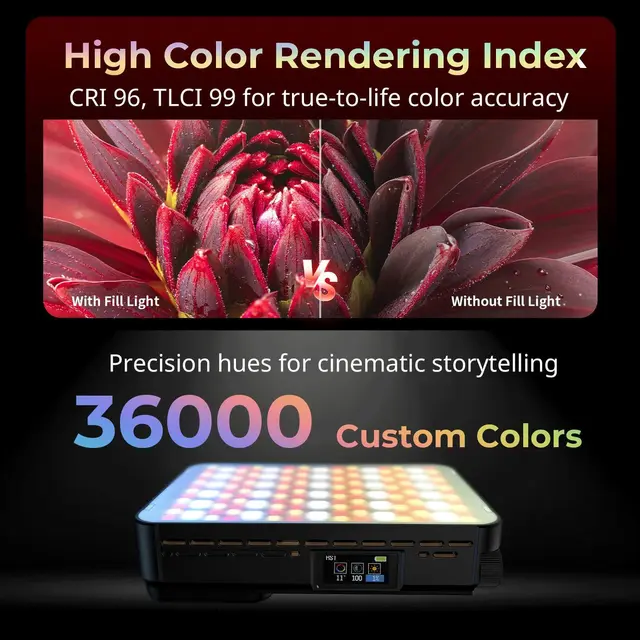 SmallRig 5359 RM 40C Mini Video Light Kompakt LED lampe 40W RGBWW 