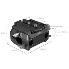 SmallRig 5366 Manfrotto-Type Mount Plate With 15mm Dual Rod Clamp