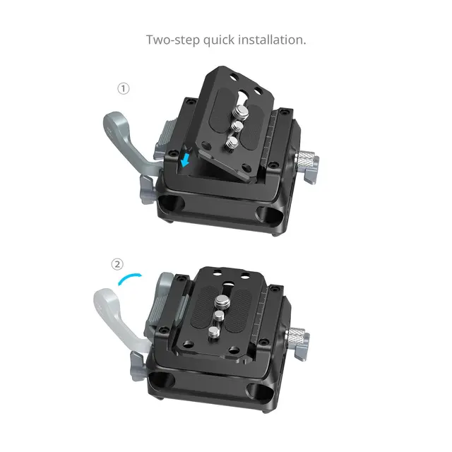 SmallRig 5366 Manfrotto-Type Mount Plate With 15mm Dual Rod Clamp 