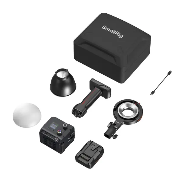SmallRig 5383 RC 100C COB LED Kit Blue w/Battery Grip Handle 
