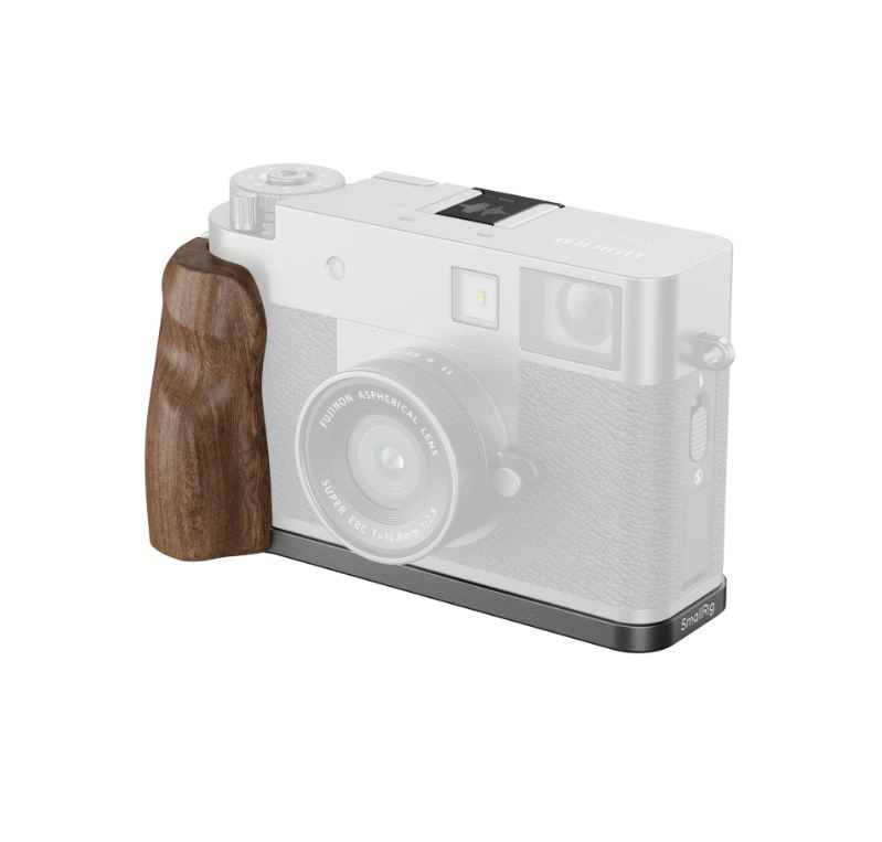 SmallRig 5394 L-Shaped Mount Plate Wood Wooden Handle for X half Charcoal Silver