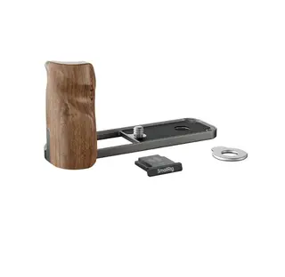 SmallRig 5394 L-Shaped Mount Plate Wood Wooden Handle for X half Charcoal Silver