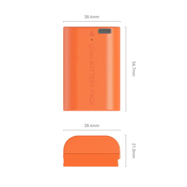SmallRig 5407 Camera Battery LP-E6P Oran Kamerabatteri med USB-C ladeplugg 