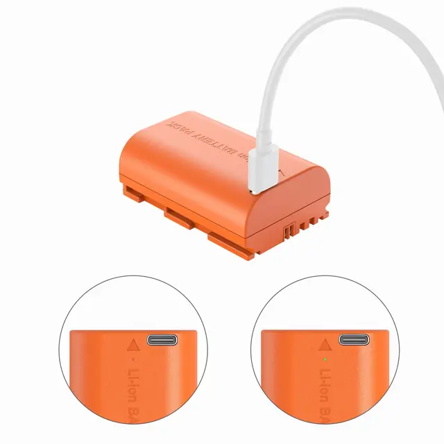 SmallRig 5407 Camera Battery LP-E6P Oran Kamerabatteri med USB-C ladeplugg 