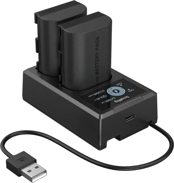 SmallRig 5409 Camera Battery Kit LP-E6P Ladeadapter og 2stk  LP-E6P batterier 