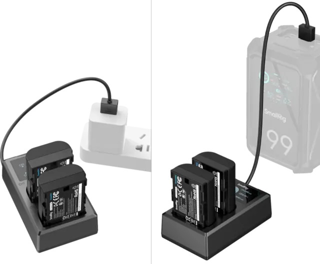 SmallRig 5409 Camera Battery Kit LP-E6P Ladeadapter og 2stk  LP-E6P batterier 