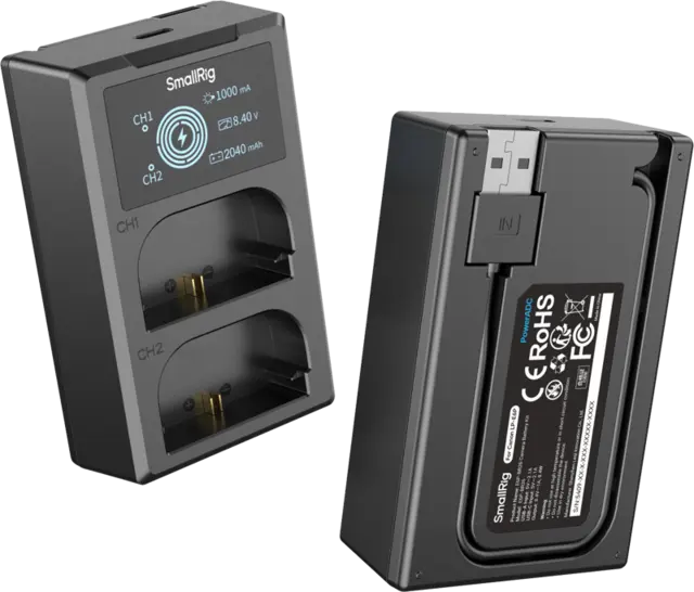 SmallRig 5409 Camera Battery Kit LP-E6P Ladeadapter og 2stk  LP-E6P batterier 