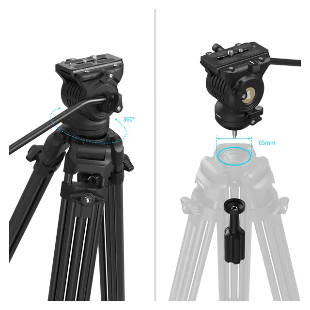 SmallRig 5440 AD14 Heavy-Duty Tripod Aluminum Alloy 
