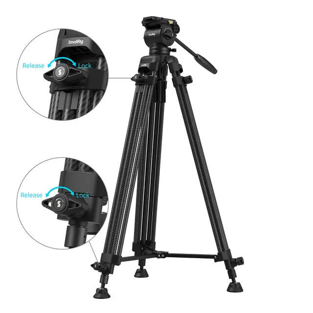 SmallRig 5441 AD14 Heavy-Duty Tripod Carbon Fiber 
