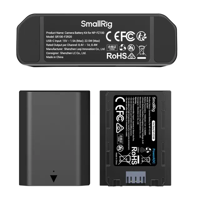 SmallRig 5483 Turbo Charging Kit For Sony NP-FZ100 Camera Batteries 