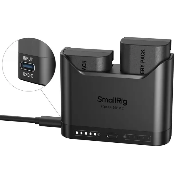 SmallRig 5484 Turbo Charging Kit For Canon LP-E6NH Batterier 