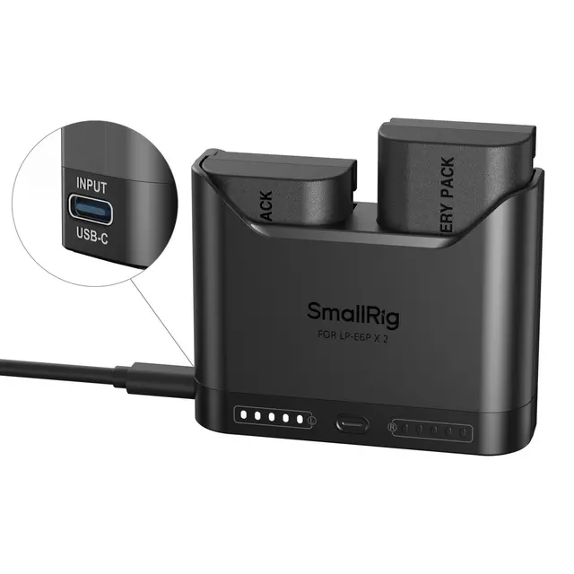 SmallRig 5485 Turbo Charging Kit For Canon LP-E6P Batterier 