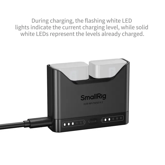 SmallRig 5493 Camera Battery Charger For Sony NP-FW50 Batterier 