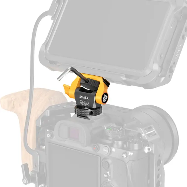SmallRig 5519 Swivel & Tilt Monitor Supp With Coldshoe. BumbleBee Edition 