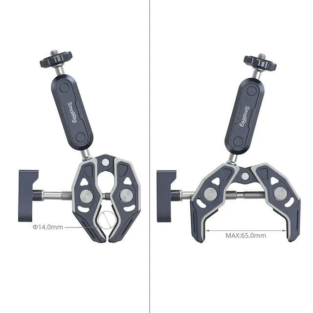 SmallRig 5529 Crab-Shaped Clamp + Arm Universalklemme med Magic Arm 
