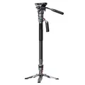 SmallRig 5565 Carbon Fiber Video Monopod Ettbenstativ 175cm 3-fot og Video hode