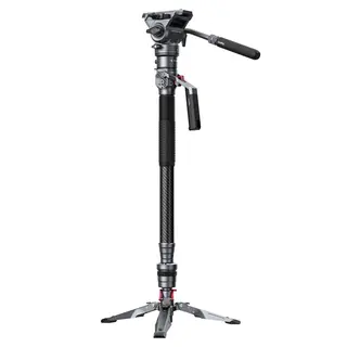 SmallRig 5565 Carbon Fiber Video Monopod Ettbenstativ 175cm 3-fot og Video hode