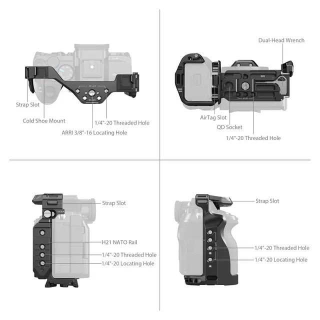 SmallRig 5583 Cage with Airtag Slot For Sony A 7R V/7 I  7S III/1/7R IV 